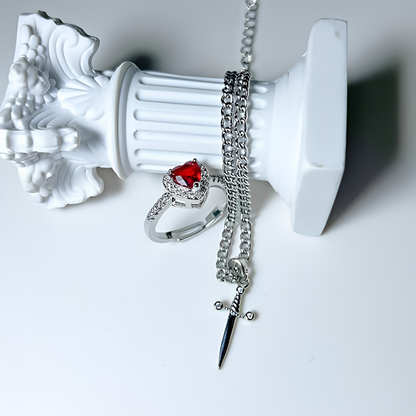 Pulsera de espada y Anillo de corazón