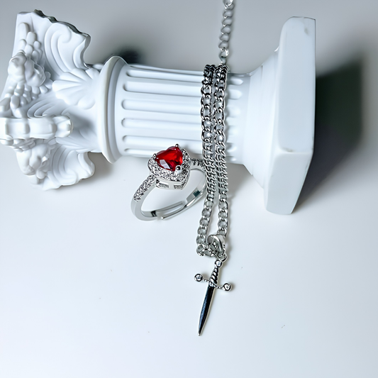 Pulsera de espada y Anillo de corazón